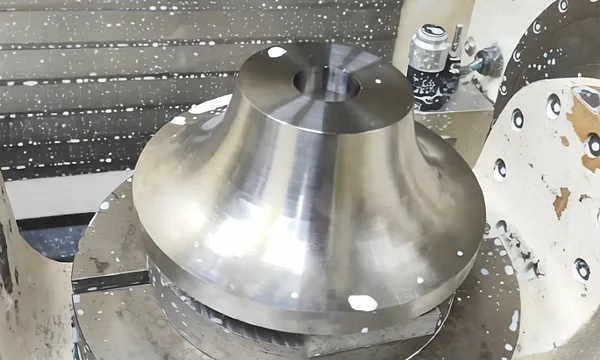 CNC rough machining of turbine wheel on 3-axis machine