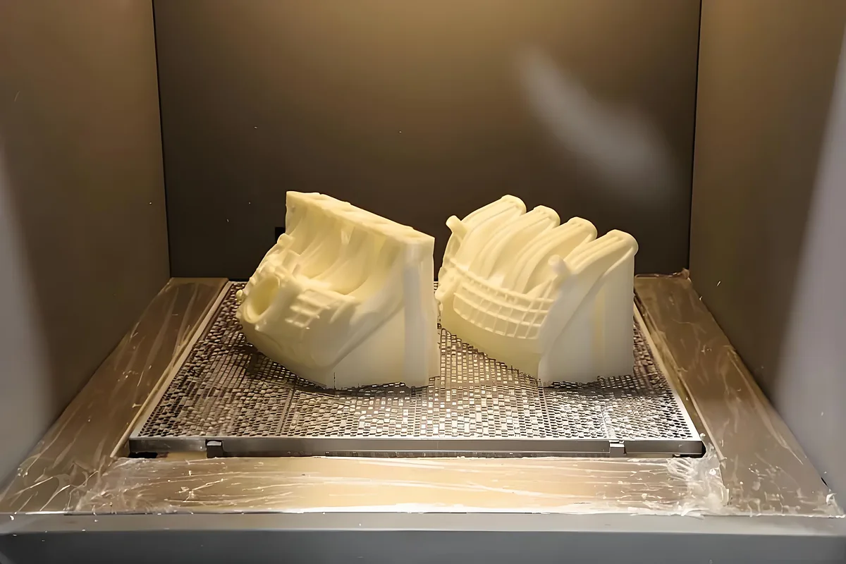 SLA stereolithography 3D printing process with UV laser curing resin