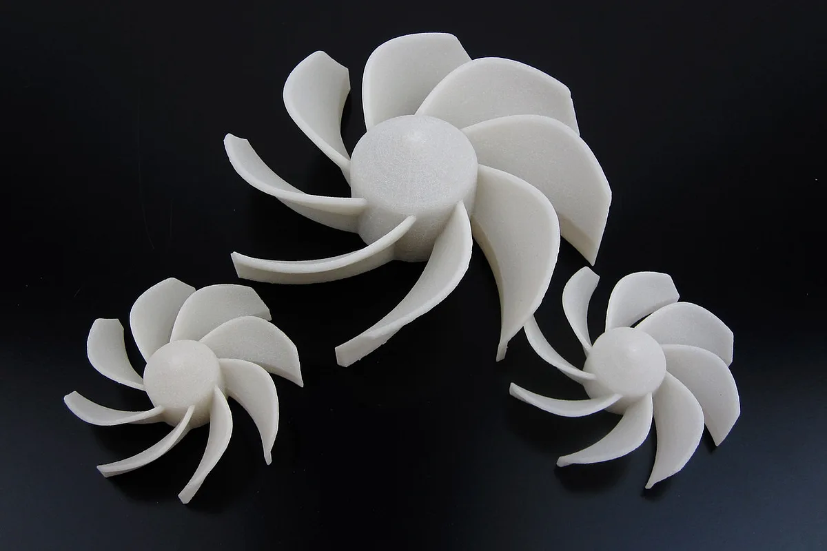 SLS powder bed fusion process with laser sintering nylon material